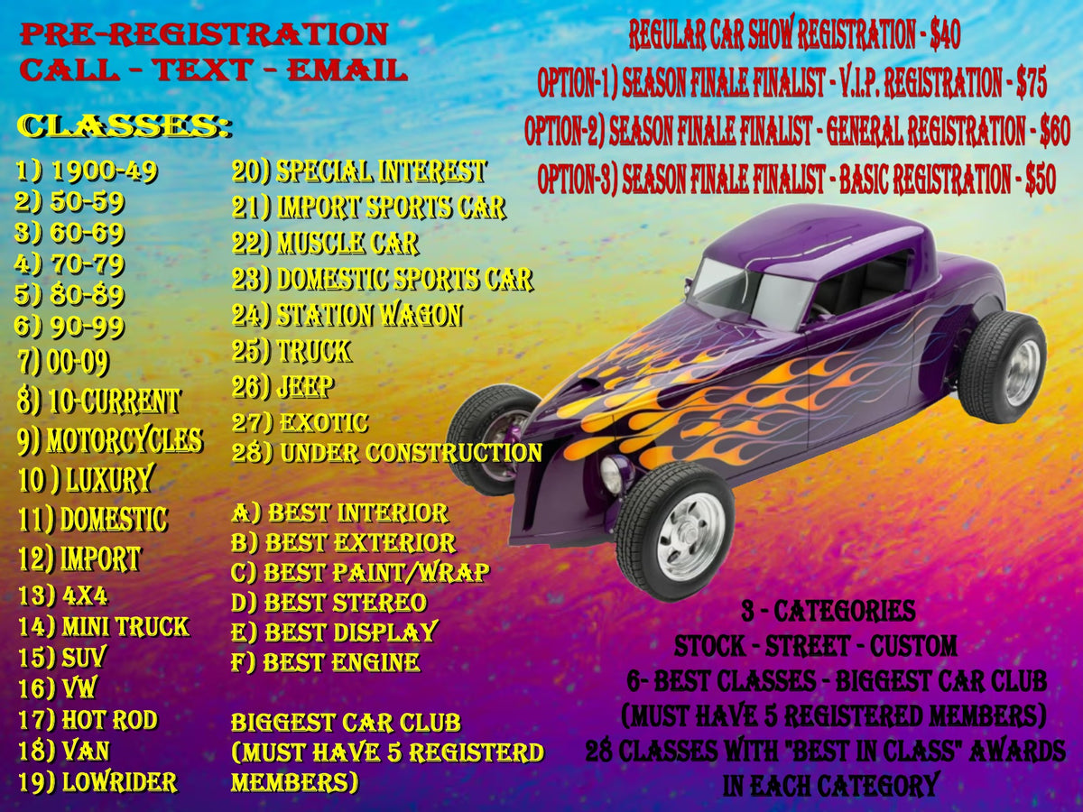 Street Wars Season Finale Car Show, Parrot Key Carribean Grill, Ft. Myers Beach, May 1st 11AM-5PM