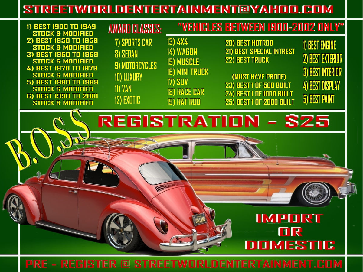 B.O.S.S. Classic Car and Truck Show, O'Brien's Irish Pub and Grill, Brandon, FL, November 21, 2026, 1PM - 6PM